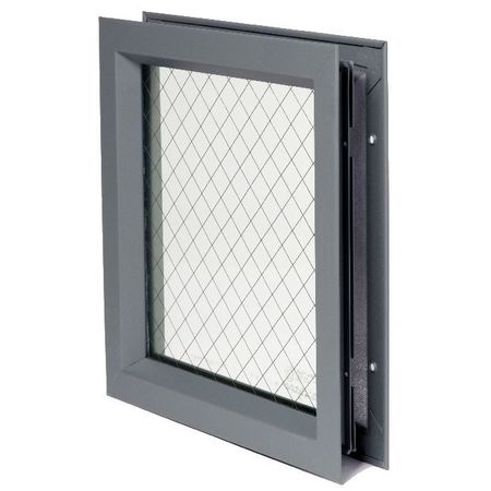 NATIONAL GUARD 6" x 27" Low Profile Self Attaching Lite Kit with Wired Glass and 1/8" Glazing Tape LFRA100WGGT1186X27